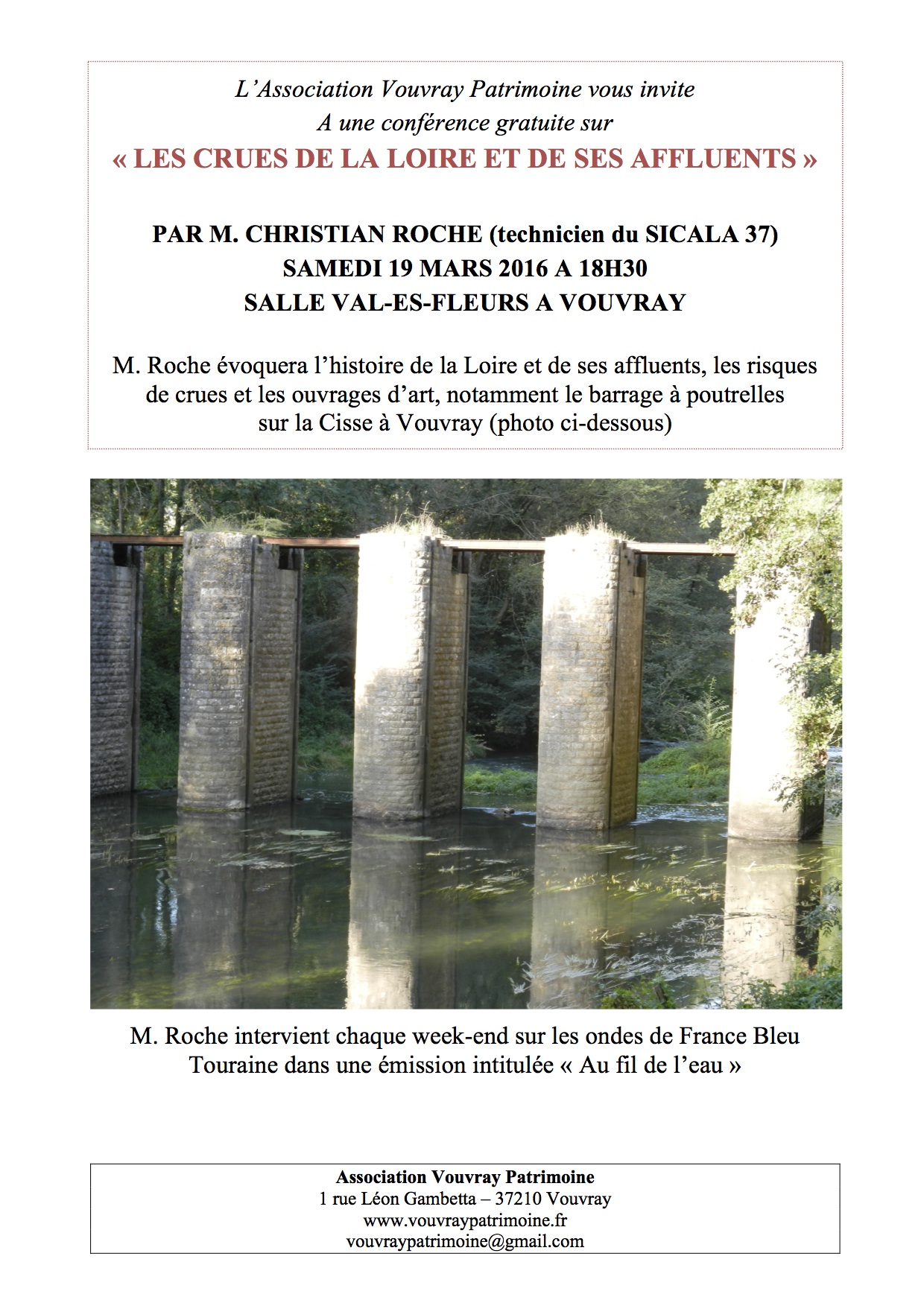 Conférence de M. ROCHE sur La Loire et ses affluents