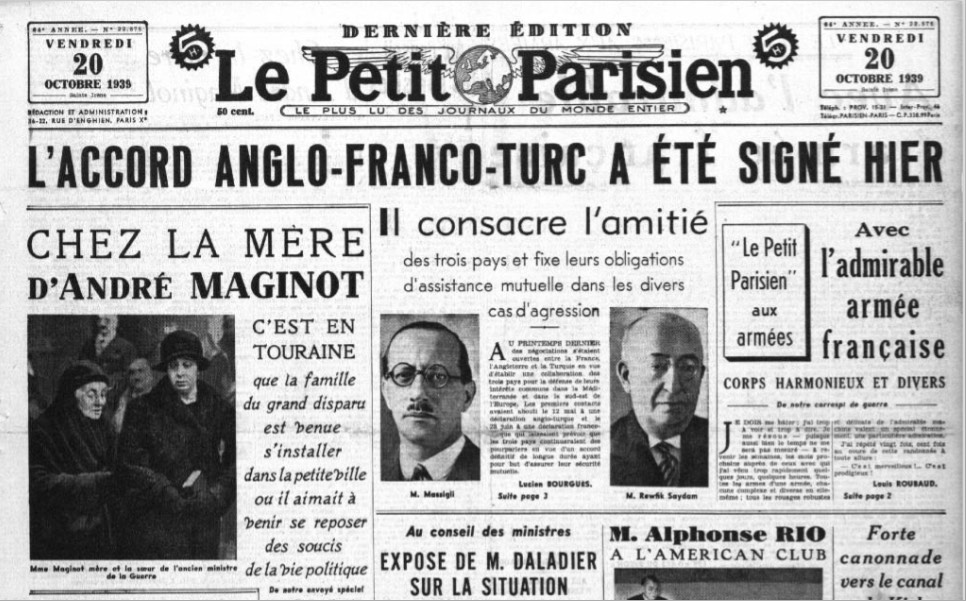 Le Petit Parisien du 20 octobre 1939